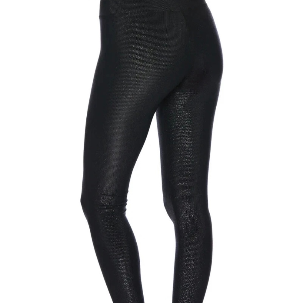 Beach Riot Women's Ribbed Ayla Leggings Black Size Large